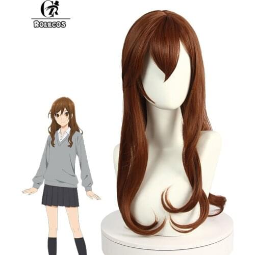 ROLECOS Anime Horimiya Kyouko Hori Cosplay Wig Kyouko Hori Cosplay Wig Women Headwear Long Hair Synthetic Hair Heat Resistant