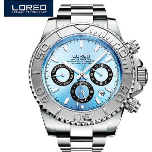 Luxury Brand Men Stainless Steel Automatic Mechanical Dials Working Wristwatch Sapphire 200m Diving Waterproof Clock Sport Watch