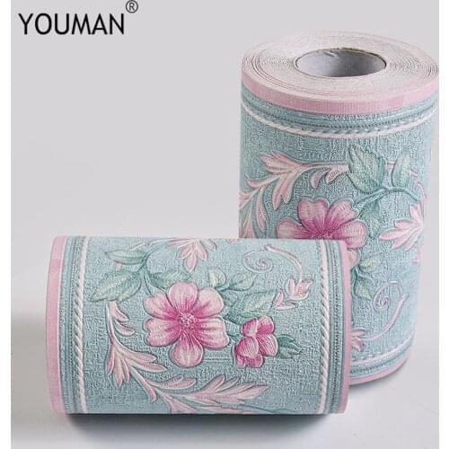 Stickers Wallpaper Borders Self-Adhesive Bathroom Waterproof Home Decor Kitchen for Kids Room Self Adhesive Wallpaper Borders