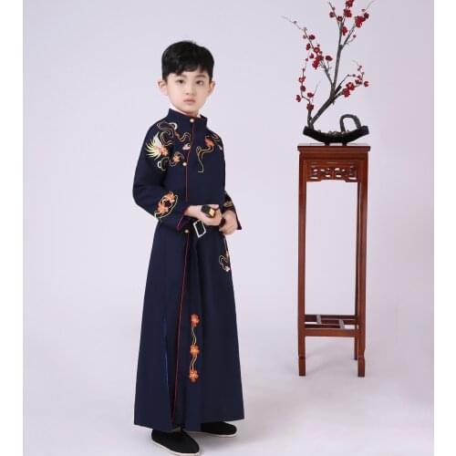 Boy Hanfu Stage Outfit Chinese Dress Baby Boy New Year Tang Suit for Children Chinese Traditional Costume for Kids