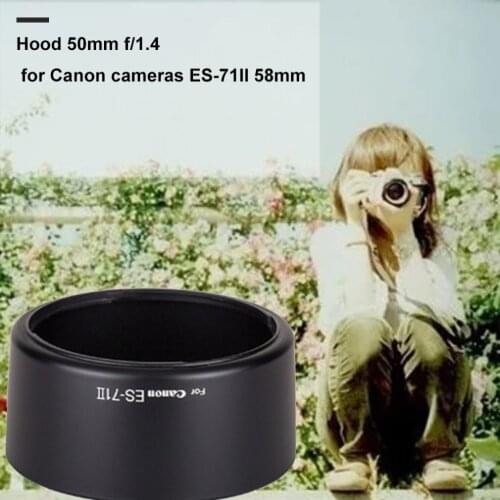Sun Hood Zoom Lens Cap Sunshade Protecting for Canon 50mm F/1.4 ES-71II 58mm Shade Camera Cover Protector Accessories ACEHE