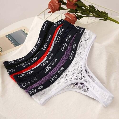 New Women Lace G-String Panties Hollow Out Underwear Low-Waist Female Thong Briefs Soft Sexy Lingerie Underpants