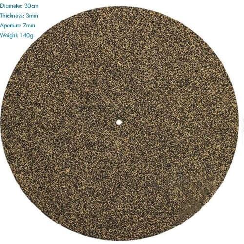 12 Inch Universal Turntable Platter Mat, Anti-static 3mm Cork + Rubber - Durable Shock Absorption Mat for Vinyl Record Players
