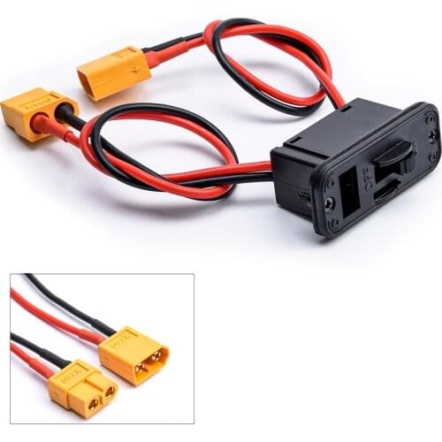 XT60 Plug Heavy Duty Battery Harness Connector Switch for XT60 Plug Charging Socket Extension Cable Leads Adapter