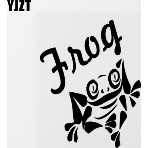 YJZT 9.5CM×12CM Funny Animal Frog Vinyl Car Window Bumper Sticker Decal Black/Silver 8C-0572