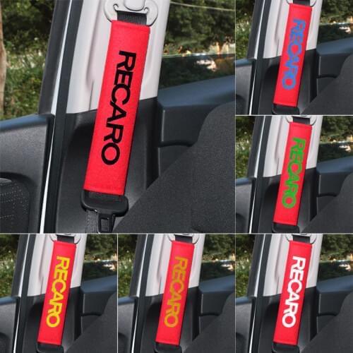2pcs Cotton Auto Seat Belt Cover Shoulder Strap Pads for Racing Car Seat Belt Shoulder Strap Pad For Recaro Racing Car styling