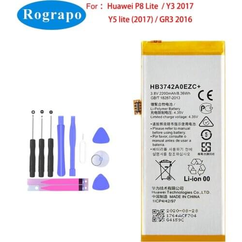 2200mAh HB3742A0EZC+ Battery For Huawei Y3 2017 Y5 lite (2017) CRO-L02 CRO-L03 CRO-L22 CRO-L23 P8 Lite GR3 Enjoy 5S Mobile Phon