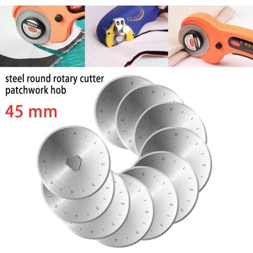 45 mm Rotary Blade Steel Paper Cutter Fabric Leather Cutting Patchwork Rotary Cutter Replacement Blades Home Tools