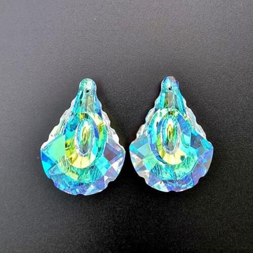 50mm Scallop Shape Crystal Prisms Chandelier Bead Lighting Parts Crystals Suncatcher Home Wedding Decor Accessories DIY Ornament