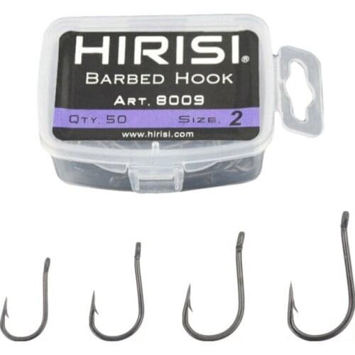 50 Pcs/lot Small Size Freshwater/Saltwater Fishhook Set Steel Single Barbed 2#4#6#8# Fishing Hooks With Plastic Box