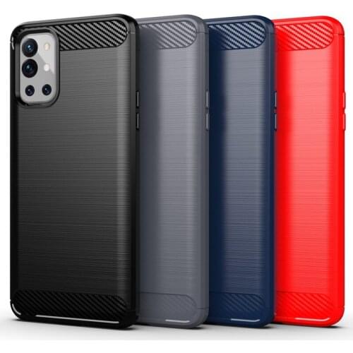 For OnePlus 9R Case For OnePlus 9R 9 Pro 8T 7T Nord N10 N100 Cover Shockproof Silicone Carbon Fiber Phone Bumper For OnePlus 9R