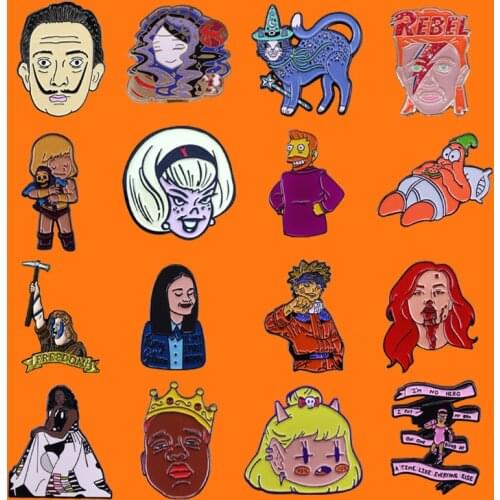 Funny Animation Enamel Pins Cute Children Fashion Jewelry Gifts Collection Metal Cartoon Brooch Backpack Hat Collar Lapel Badges