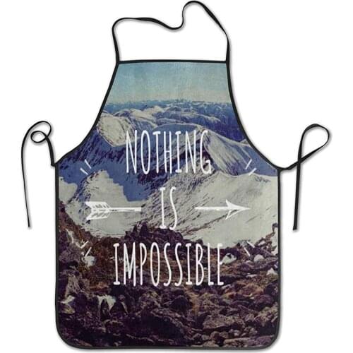 Kitchen Baking Personality Apron Restaurant Chef Garden Handmade Apron Educational Quote Mountain Landscape Nature