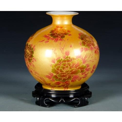 Classic Chinese Antique Ceramic Flower Vase Crystal Glaze Vases Home Office Decor Porcelain Vase For New Year Gift