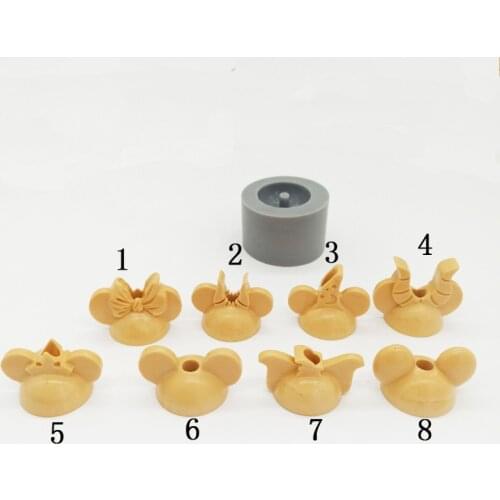 KLM Mouse Head DIY Handmade Epoxy Mould Silicone Straw Topper Molds