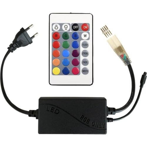 AC 220V RGB LED Strip Light Controller with remote use for 8mm 220V RGB LED Strip Light