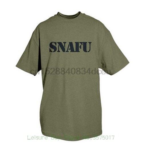 Harajuku Cool Tshirt Homme Outdoorsy Products Themed One-sided Imprinted Snafu T-shirt