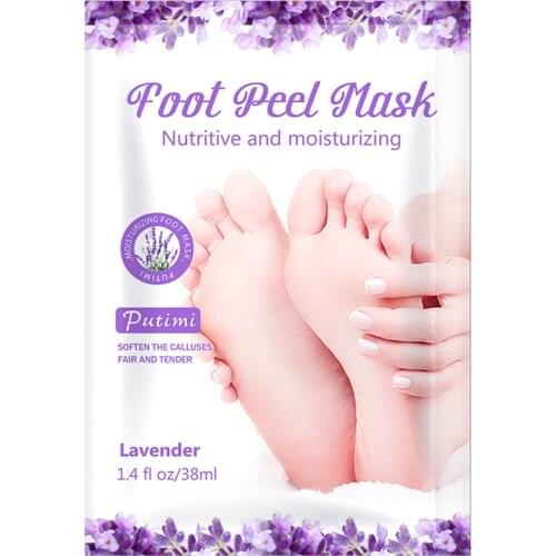2pcs Lavender Foot Masks Remove Calluses Exfoliating Dead Skin Foot Heels Nourishing Patch Moisturizing Foot Membrane Feet Care