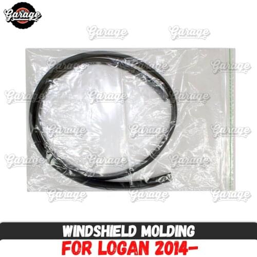 Windshield molding for Renault Logan 2014- material Rubber deflector pad accessories protective from damage car styling tuning