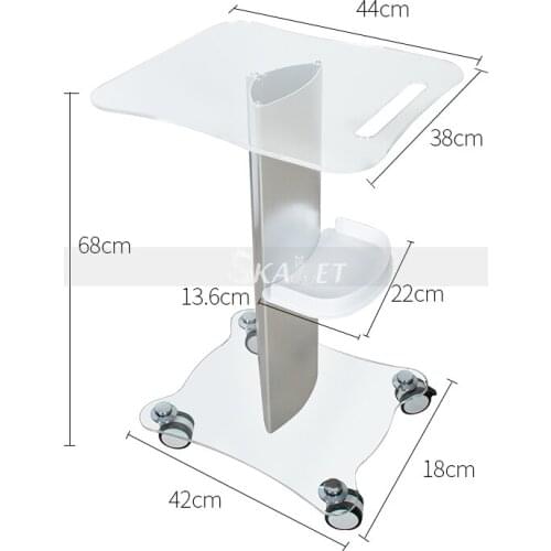Best Choice Space Saving Beauty Trolley Stand Rolling Salon Cart Holder Assembled Aluminum Alloy