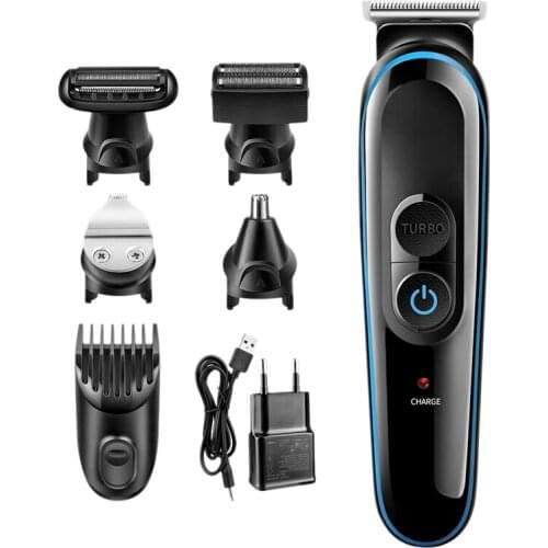 Hair Clippers For Men 5 In 1 Beard Trimmer Ear And Nose Trimmer Detail Trimmer Cordless & Rechargeable EU Plug
