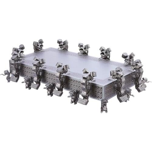 MMZ MODEL Piececool 3D Metal puzzle BRONZE JIN WITH CLOUD DESIGN Model kit laser cutting Jigsaw DIY model Toys gift for children