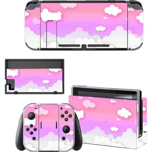 Pure Pink Cloud Nintendo Switch Skin Sticker NintendoSwitch stickers skins for Nintend Switch Console and Joy-Con Controller