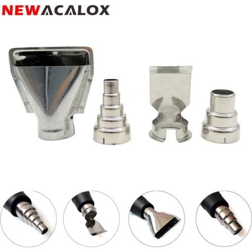 NEWACALOX 4PCS/lot Heat Gun Nozzles Electric Kit Accessories DIY Industrial Hot Air Gun Tools Shrink Wrap