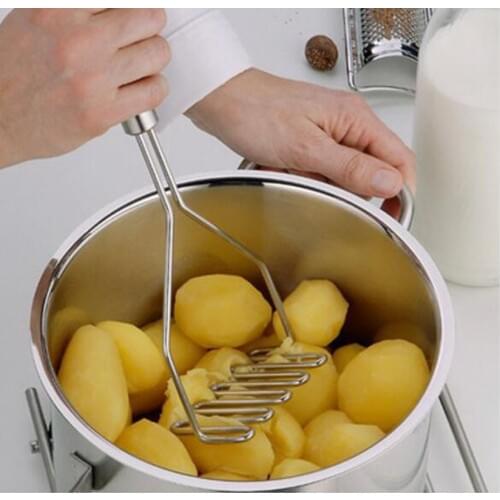 Stainless Steel Wave Shape Potato Fruit Masher kitchen accessories for Convenient Smooth Mashed Potatoes