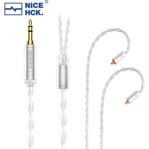 NiceHCK H4-1 Headset Replace Cable 5N Silver Plated OCC Upgrade Wire 3.5/2.5/4.4mm MMCX/0.78mm 2Pin/QDC Pin For Lofty Topguy