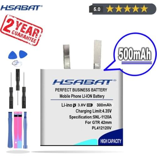 New Arrival [ HSABAT ] 500mAh PL502625V Replacement Battery for AMAZFIT GTR 47mm