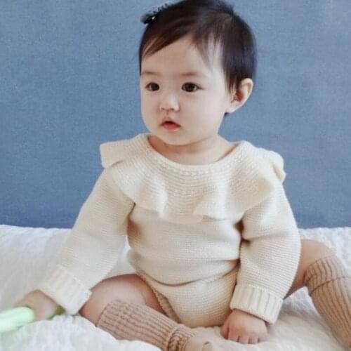 Winter Autumn Baby Boy Girl Clothes Knitted 0-24months Infant Girls Sweater Baptism Birthday Party Newborn Sweaters Outfits Kids