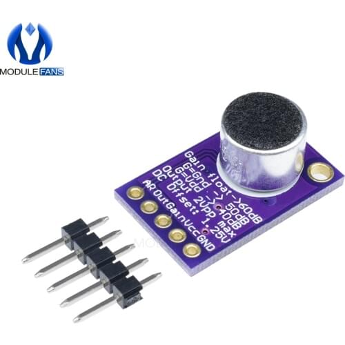 MAX9814 Microphone AGC Amplifier Board Module Auto Gain Control for Arduino Programmable Attack and Release Ratio Low THD