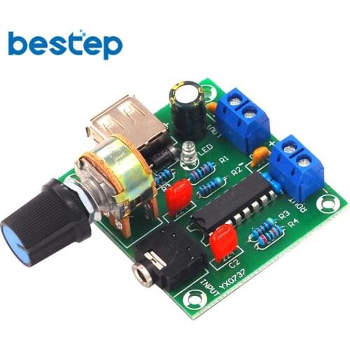 PM2038 Dual Track 5Wx2 Amplifier Board 5W+5W Module USB Power Supply DC 2-6V