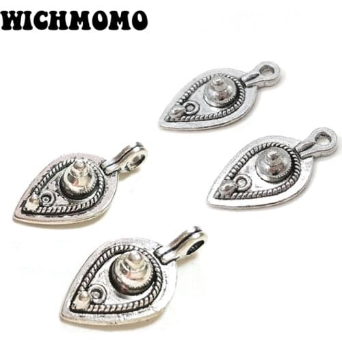 2020 New Fashion 27*15MM 10 Pieces Zinc Alloy Raised Center Water Drop Charms Pendants for DIY Jewelry Accessories