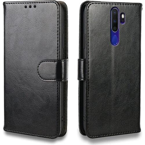 Luxury Case For OPPO A5 A9 2020 A5s A1k A91 A92 A93 A72 A53 4G A52 A33 A31 A15 Case Flip leather Wallet Card Slot silicone Cover