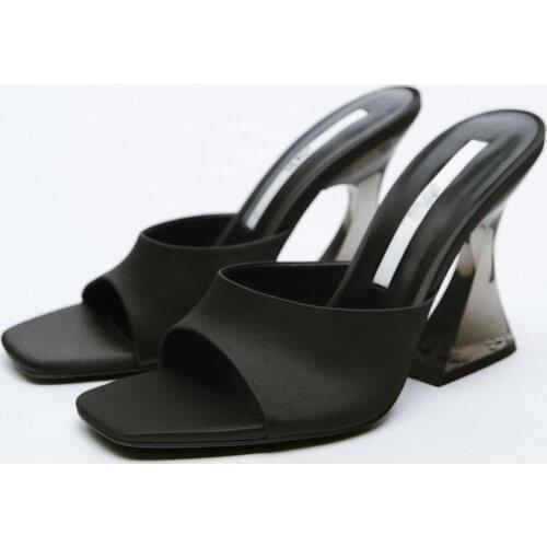 LMCAVASUN European and American wear sandals and slippers womens summer 2021 new zebra open-toed fashion slippers stiletto wild