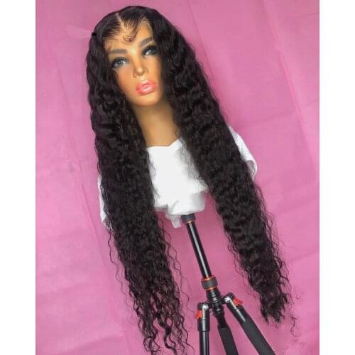 Lace Front Synthetic Wigs Glueless Natural Hairline Soft Jet Natural Color Long For Black Women With Baby Hair Daily Wig