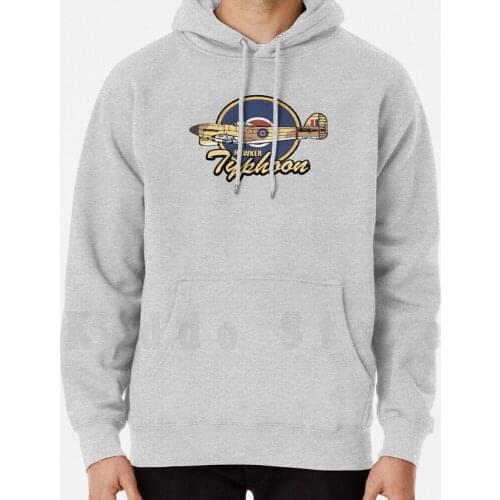 Raf Hawker Typhoon ( Distressed ) hoodie long sleeve Ww2 Raf Fighter Bomber Classic Vintage Warbirds Eto Fighters