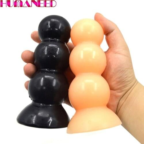 13.5*5cm Strong Suction Dildo Beaded Anal Dildo Butt Plug Ball Anal Plug Sex Toys for Woman Man Adult Product Sex Shop Huge Bead