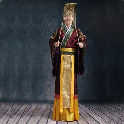 2021 ancient chinese king cosplay costume hanfu traditional emperor suits party dance costumes emperor clothes king costume