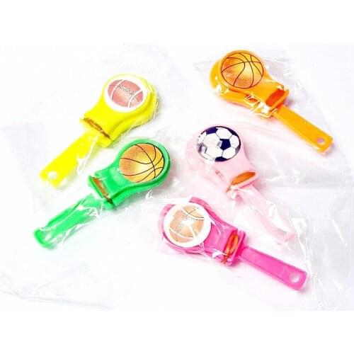 24 pcs 7cm Mini Sound Clappers Football Basketball Socceer Goody Birthday party Favor toys Pinata Carnivals Clicker Sound Maker