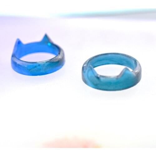 3Pcs/Set Section Rings Crystal Epoxy Resin Mold Earrings Pendant Silicone Mould T5UF