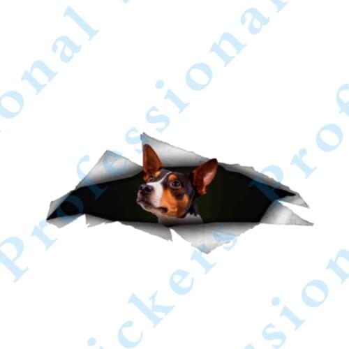 3D Animal 13 x 6.9 Black Cocker Spaniel Sticker Torn Metal Vinyl Decal Lovely Car Sticker Motorcycle Trunk Animal 3D Car Styling