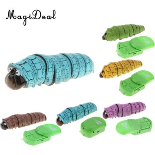 4 Inch Realistic Remote Control Caterpillar RC Bug Toy Party Prank Tricks Xmas Gift