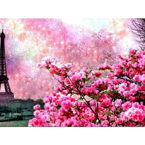 3d diamond embroidery needlework of rhinestones 5d diy diamond painting Romantic cherry blossoms home Decoration diamond pattern