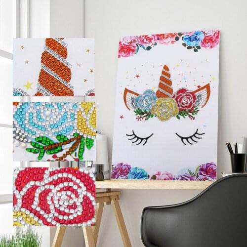 5D DIY Special Shaped Diamond Painting Flower Horse Horse Head Cross Stitch Embroidery Kits Mosaic Diamond Painting Home Decor
