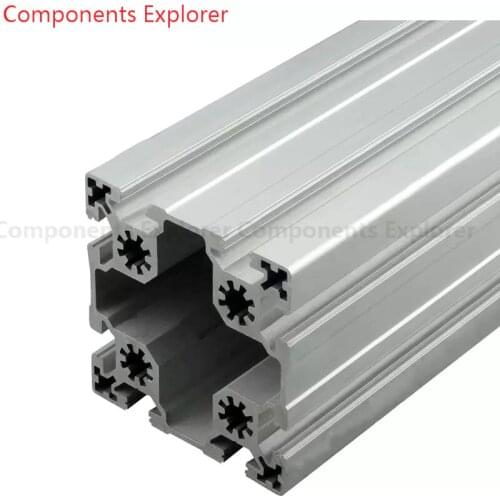 Arbitrary Cutting 1000mm 9090W Aluminum Extrusion Profile,Silvery Color