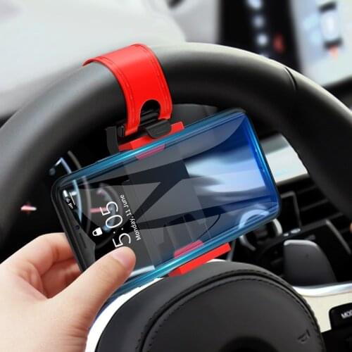 Car Accessories Steering Wheel Mobile Phone Holder Bracket For iPhone 6 5 5S 4 4s For Samsung Xiaomi HTC LG Sony Smartphone GPS