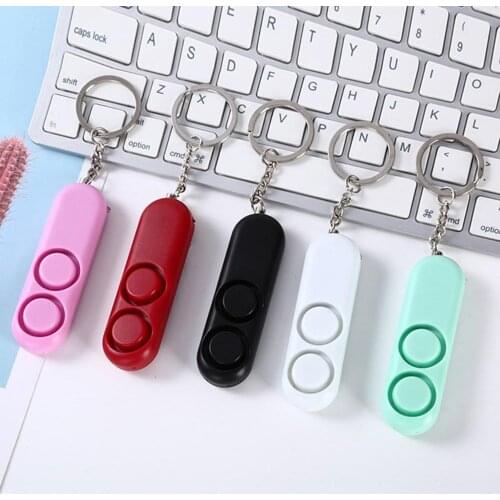 120dB Women Self Defense Alarm Dual Speakers Loud Emergency Safety Alarm Alert Keychain Personal Safety Pendant Emergency Alarm